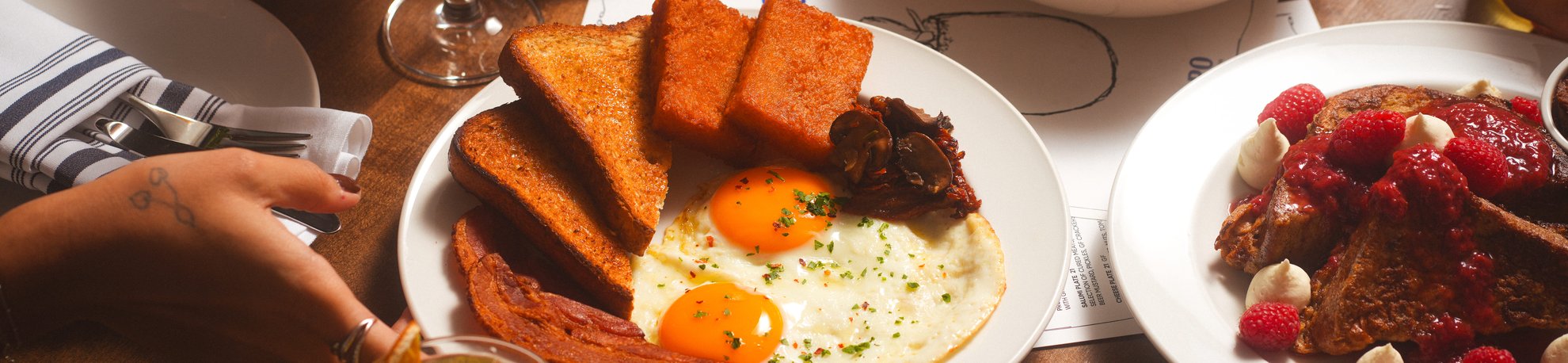 Brunch spread at Capo