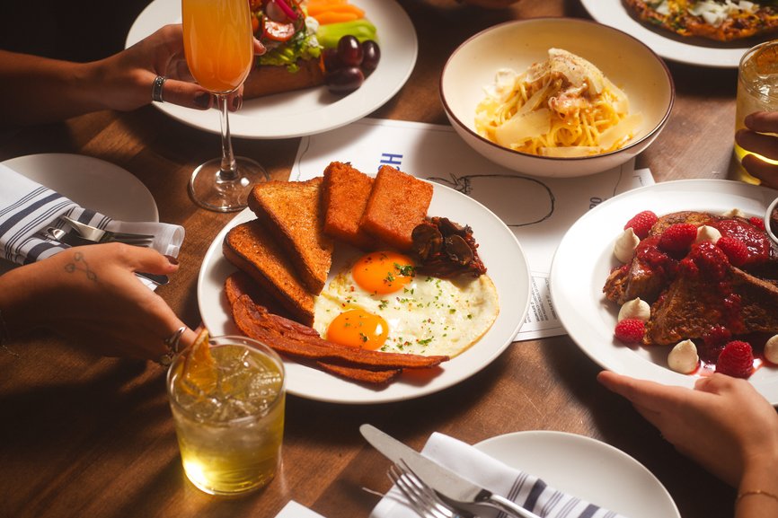 Brunch spread at Capo