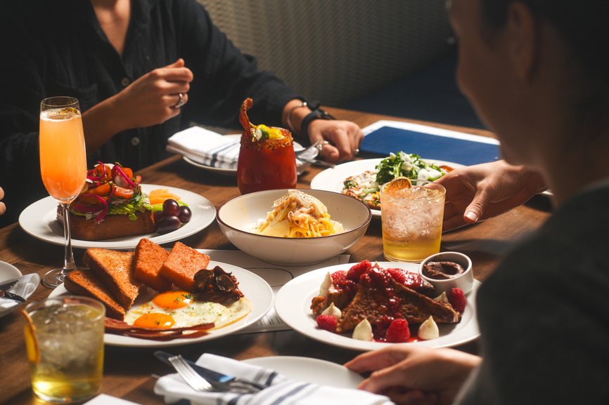brunch spread at Capo
