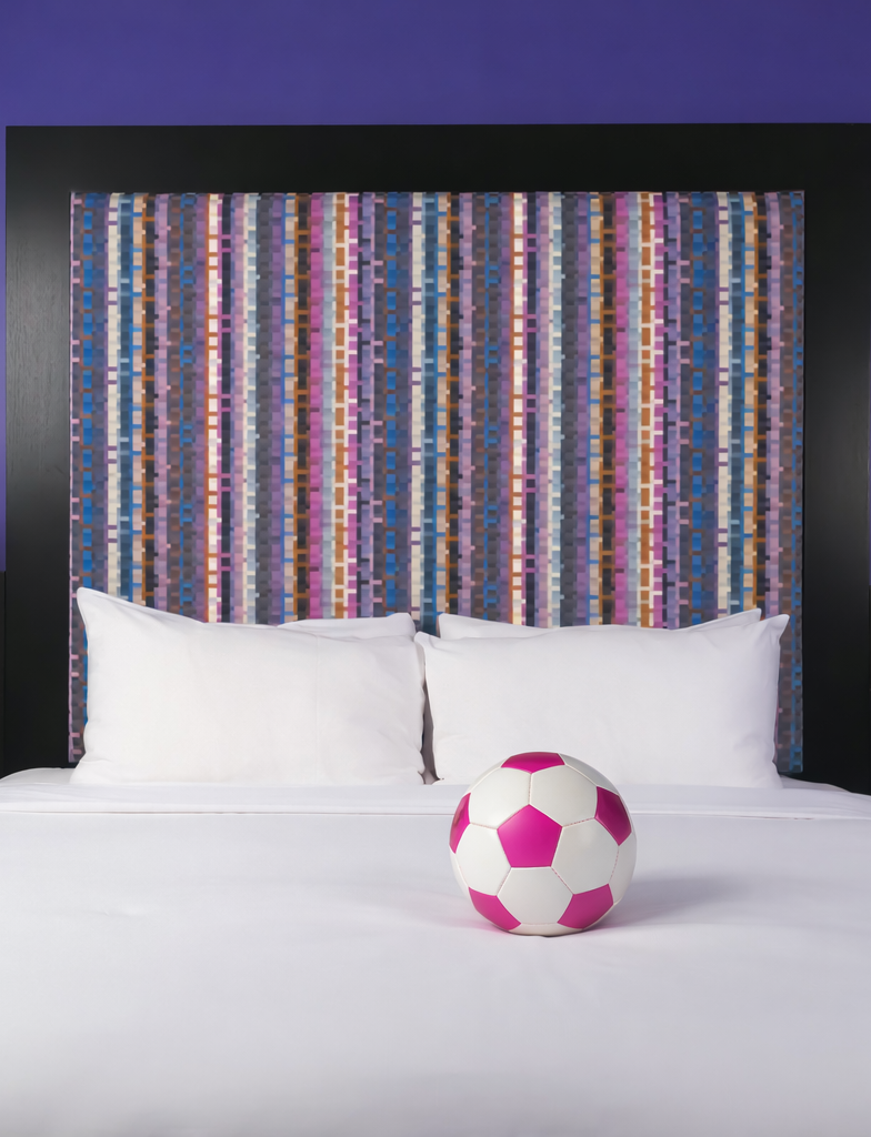 Soccer Ball on the Bed at OPUS Vancouver